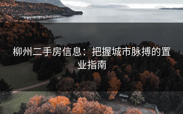 柳州二手房信息:把握城市脉搏的置业指南 柳州二手房信息:把握城市脉搏的置业指南